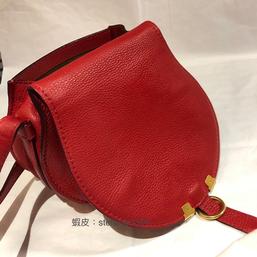 正chloe marcie鈴谷包小mini紅色斜背包側背包可放短夾(faye黑drew全新TESS後背包penelope大woody二手sense長夾Tess-6