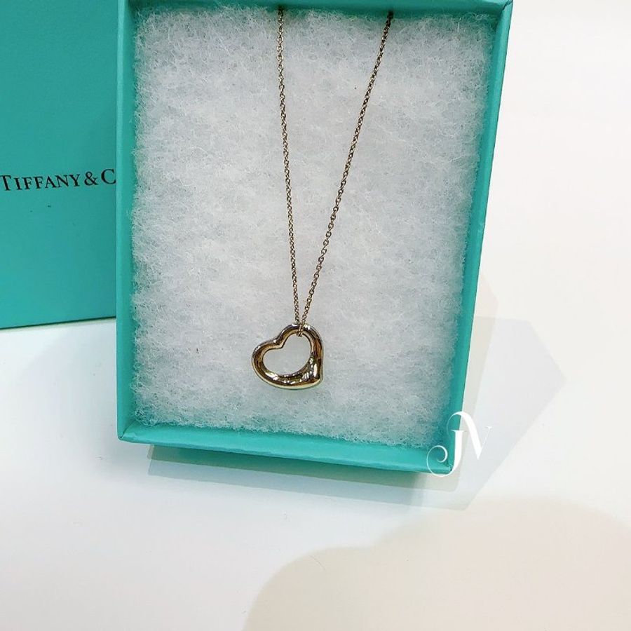Tiffany 925純銀小open heart愛心項鍊-0
