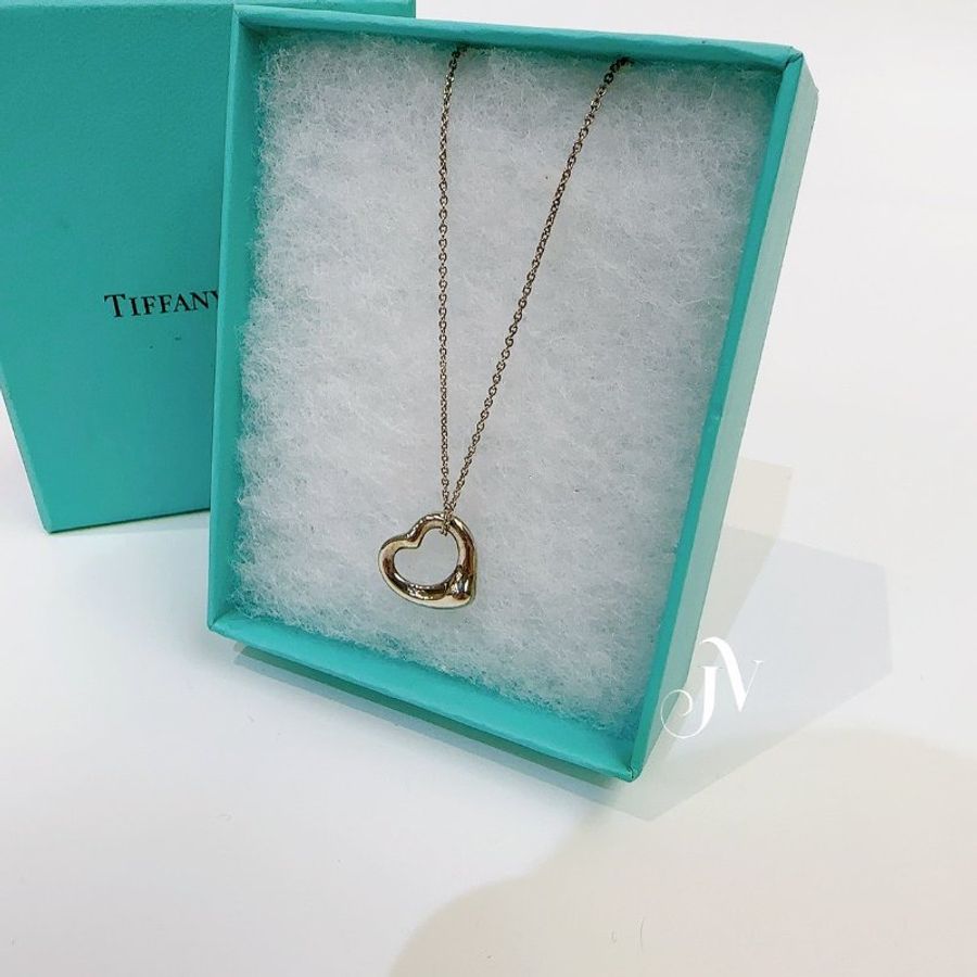Tiffany 925純銀小open heart愛心項鍊-1
