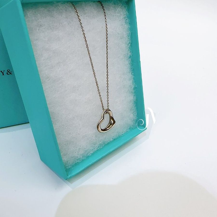 Tiffany 925純銀小open heart愛心項鍊-2