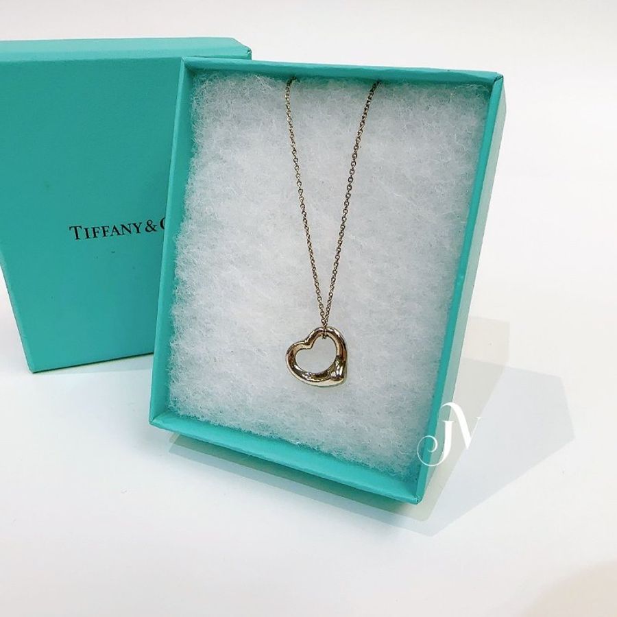 Tiffany 925純銀小open heart愛心項鍊-4