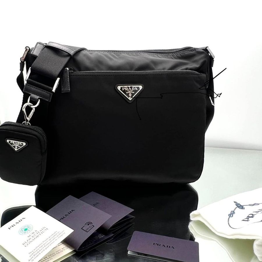 Prada 1BC421 Re-Nylon 尼龍郵差包 附可拆卸萬用包《當季專櫃正售★全新商品 》-9