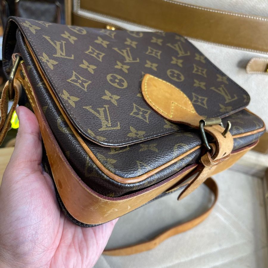Louis Vuitton 老花MM中款方形馬蹄包💓復古貨色-3