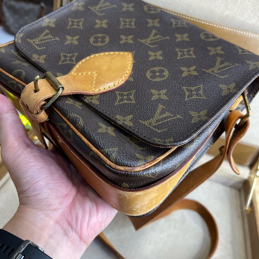 Louis Vuitton 老花MM中款方形馬蹄包💓復古貨色-4
