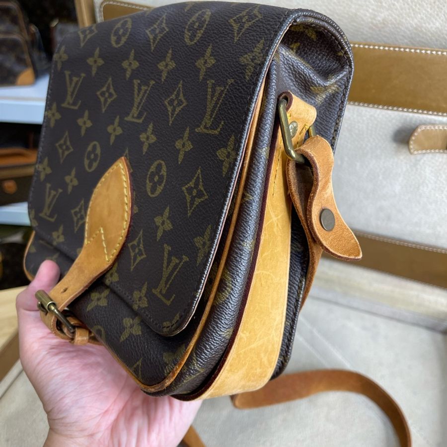 Louis Vuitton 老花MM中款方形馬蹄包💓復古貨色-5
