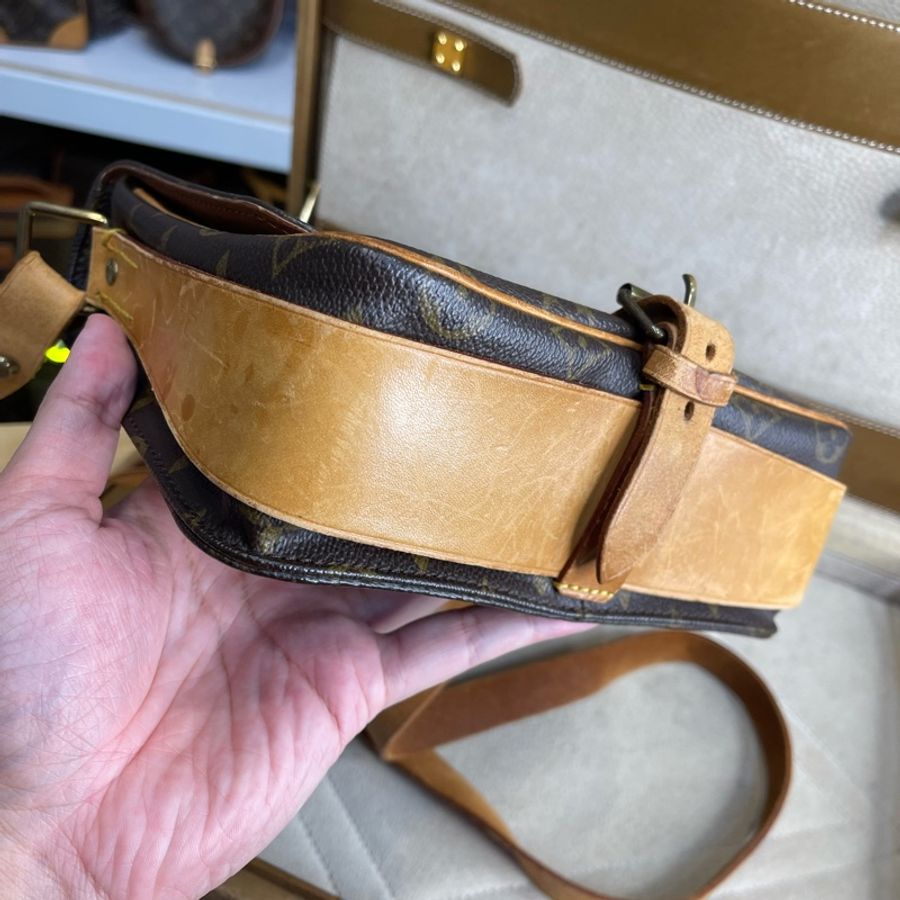 Louis Vuitton 老花MM中款方形馬蹄包💓復古貨色-7