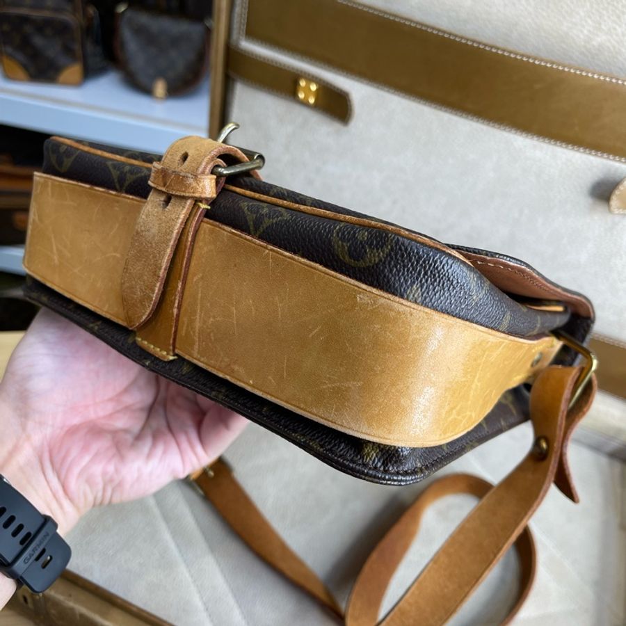 Louis Vuitton 老花MM中款方形馬蹄包💓復古貨色-8