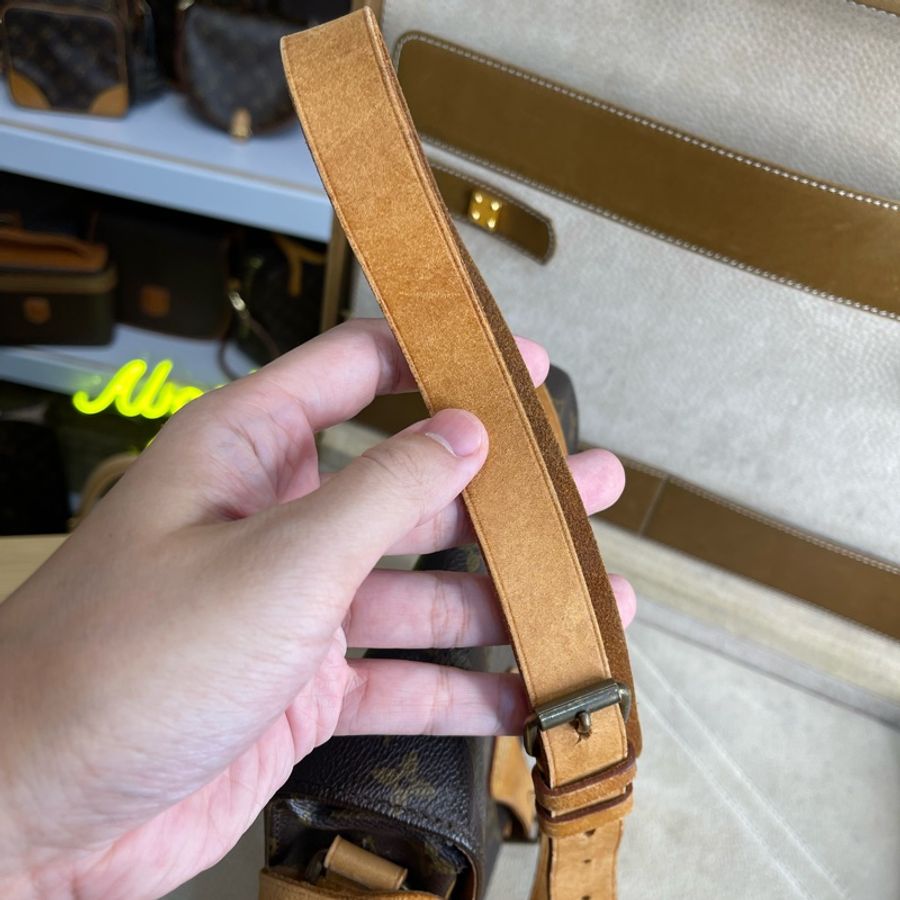 Louis Vuitton 老花MM中款方形馬蹄包💓復古貨色-14