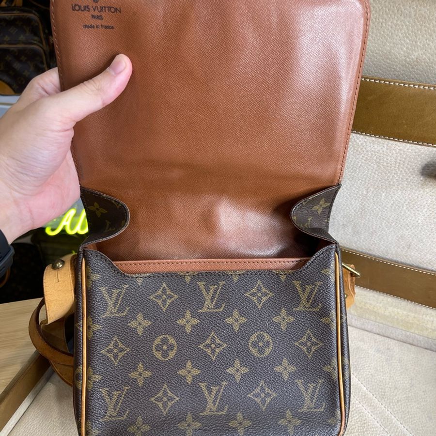 Louis Vuitton 老花MM中款方形馬蹄包💓復古貨色-18