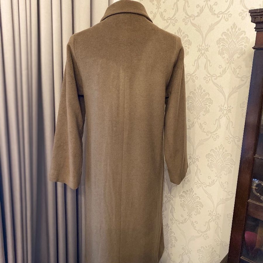 藏私·Collection_棕灰喀什米爾混小版型古著大衣-3