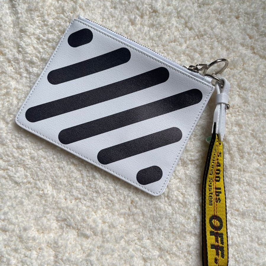 Off-White™ 白色 黑線條 雙平袋 手拿包-0