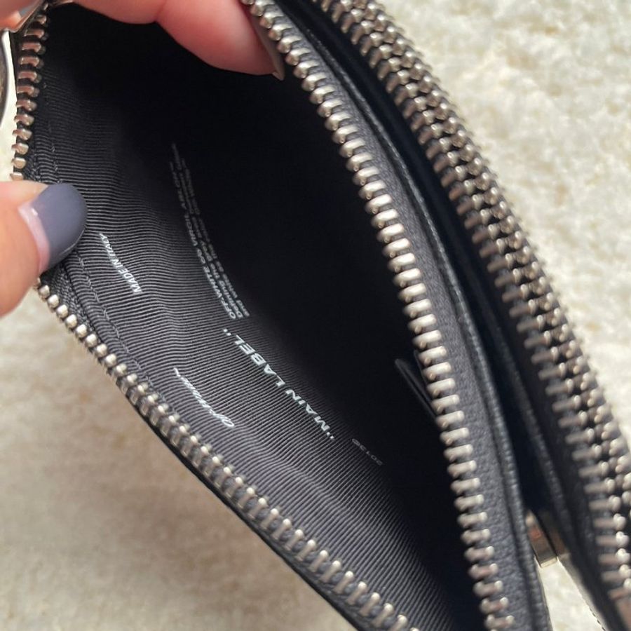 Off-White™ 白色 黑線條 雙平袋 手拿包-7