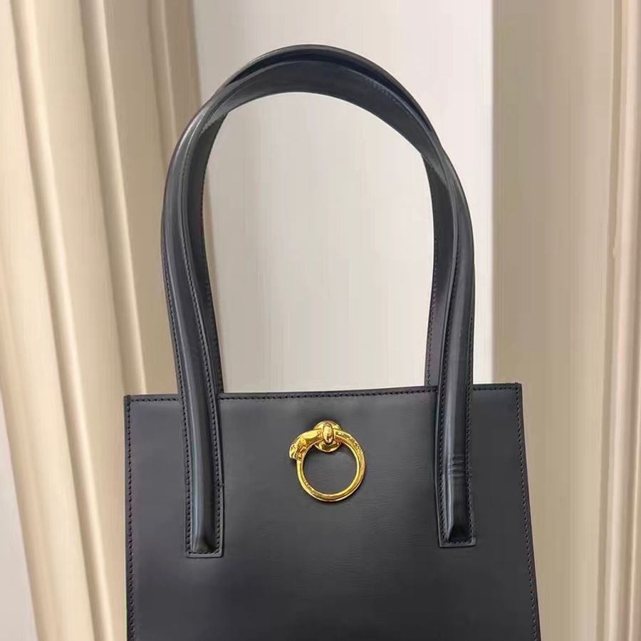 Cartier中古豹頭黑金包/琴譜包/Vintage-7