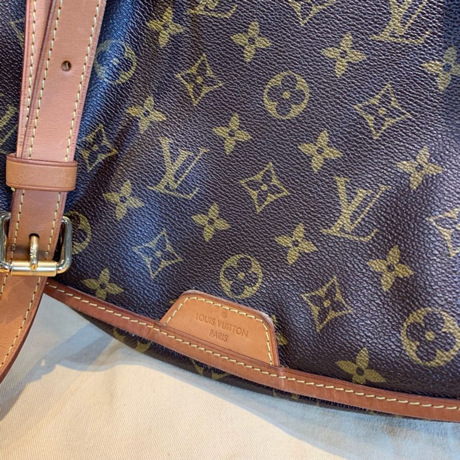 Louis Vuitton Monogram 抓皺圓弧斜背鈴鼓包M40473-1