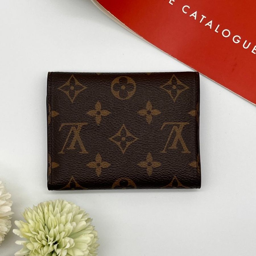 Louis Vuitton LV 字紋老花 二折仙女零錢短夾/皮夾-1