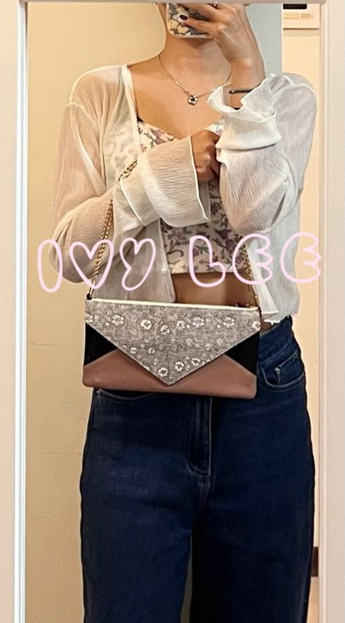 CHLOE 拼接膚色 黑色 腋下包 金色鍊包 肩背包 單肩包 手提包 二手精品-20