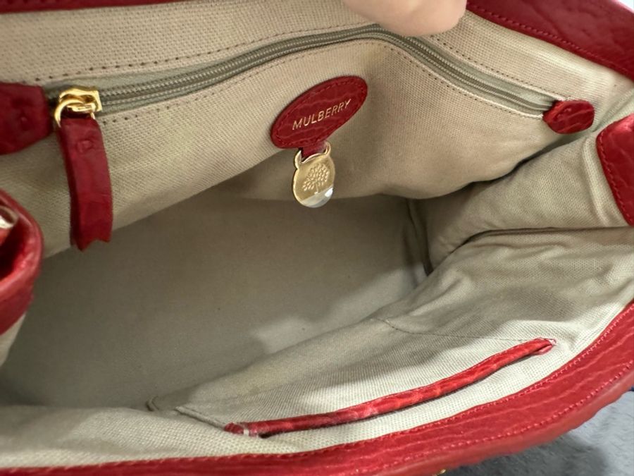 「近全新」Mulberry Alexa Bag 荔枝紋小牛皮兩用包-5