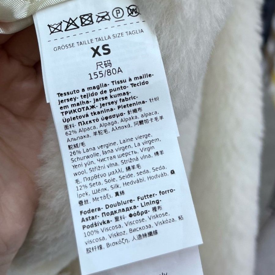 🧧新年特價活動🧧Max Mara 女款 Tedgirl 泰迪羊駝毛羊毛絲混紡大衣 XS/S/M 白色《當季專櫃正售★全新商品 》-6