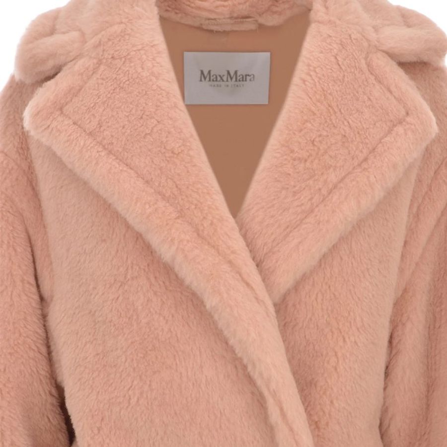 Max Mara 經典泰迪 Teddy Tedgirl 鬆軟大衣 XS/S/M 煙粉色 (此款OS版型無分尺寸 只需挑衣長)-6