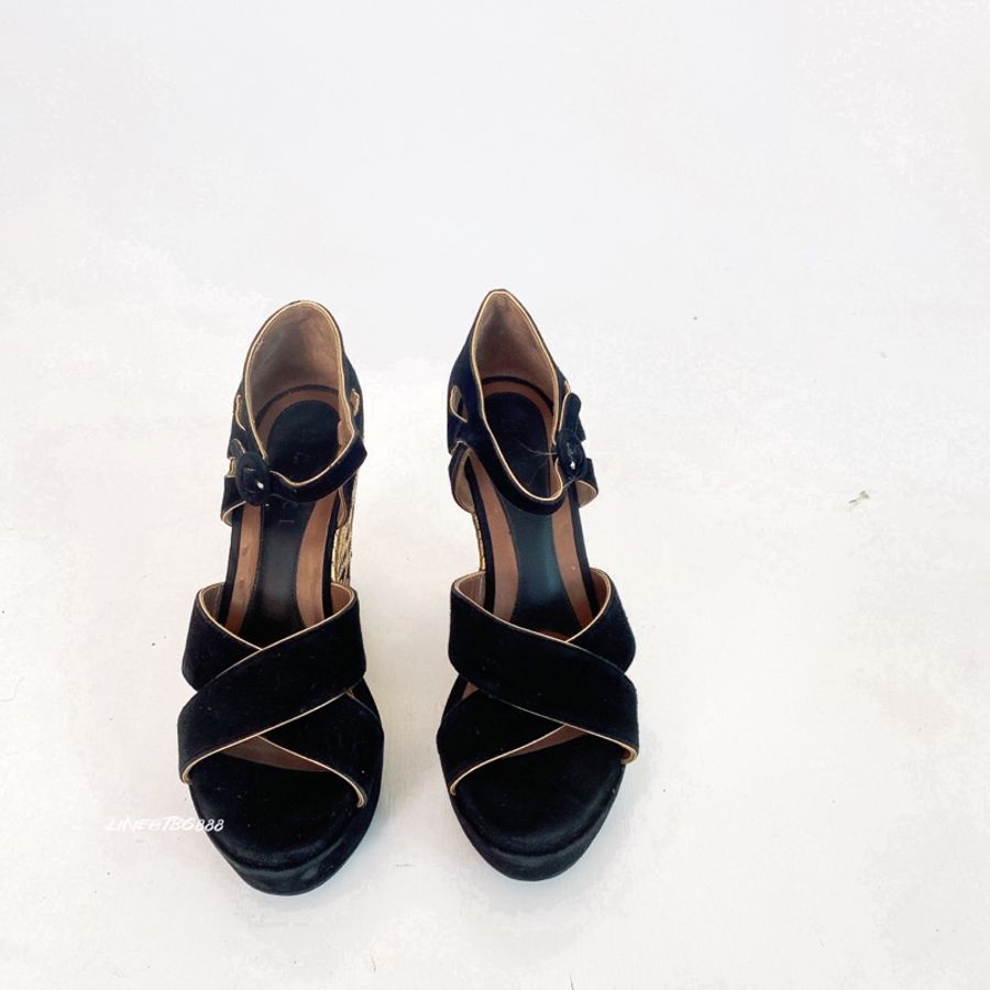 MARNI 金色花紋楔型鞋-2
