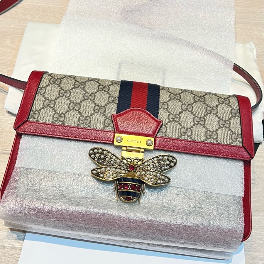 GUCCI 蜜蜂風琴包（紅色）-4