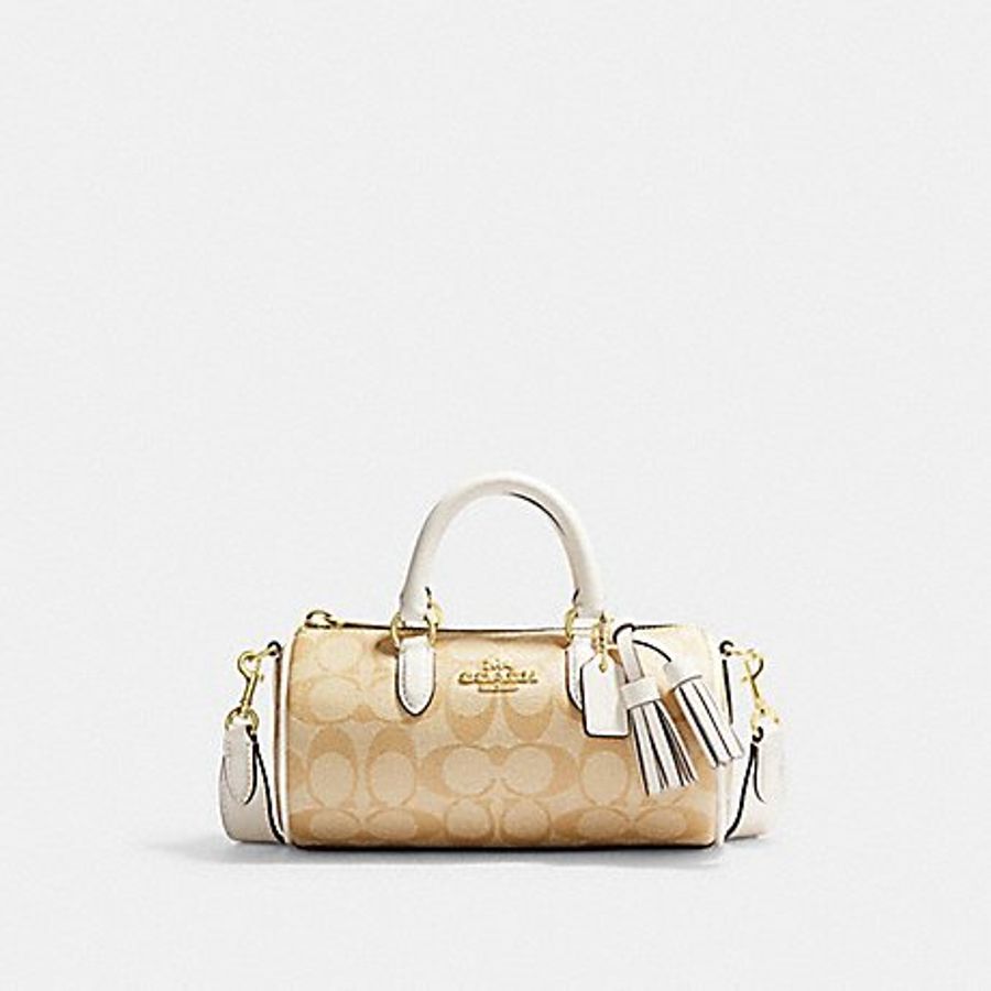 現貨接 折扣款 COACH CK689 深色老花 LACEY 圓筒包 斜背包 LV PAPILLON 巴比龍 全新正品-1