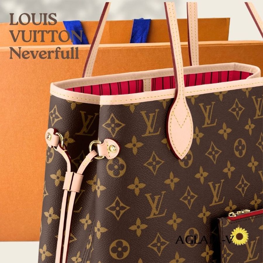LOUIS VUITTON 正品 歐洲帶回全新LV Neverfull MM中型肩揹手提托特包子母袋-2