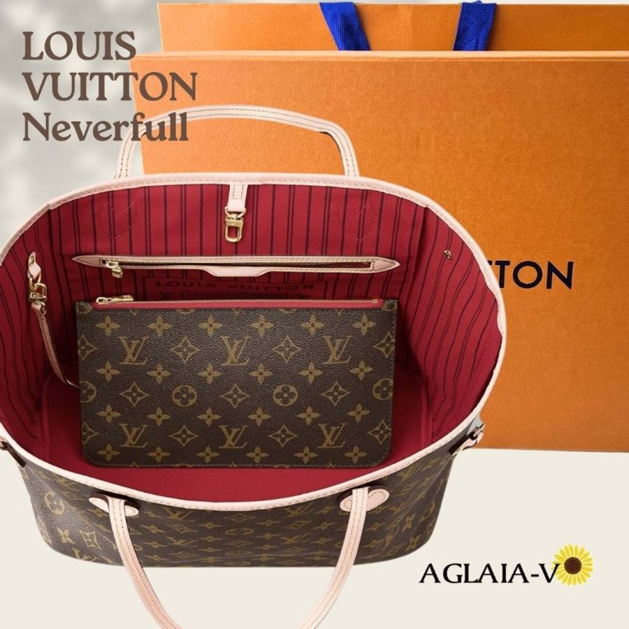 LOUIS VUITTON 正品 歐洲帶回全新LV Neverfull MM中型肩揹手提托特包子母袋-5