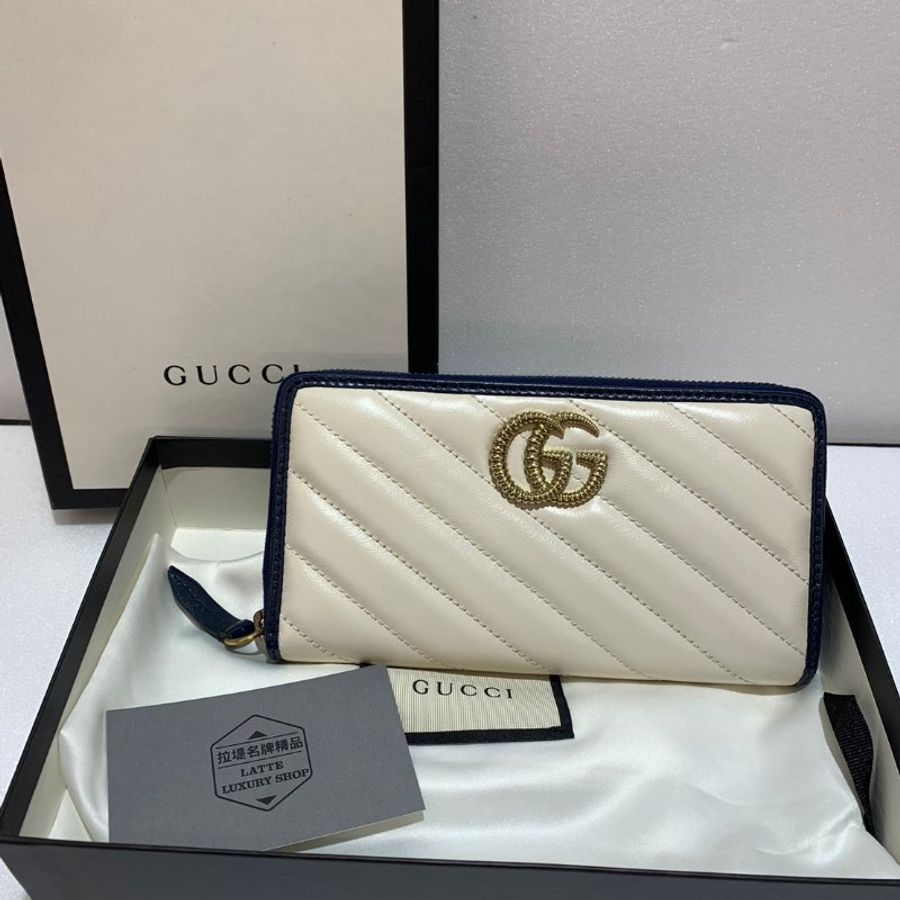GUCCI 馬夢拉鍊長夾/皮夾 全新-0
