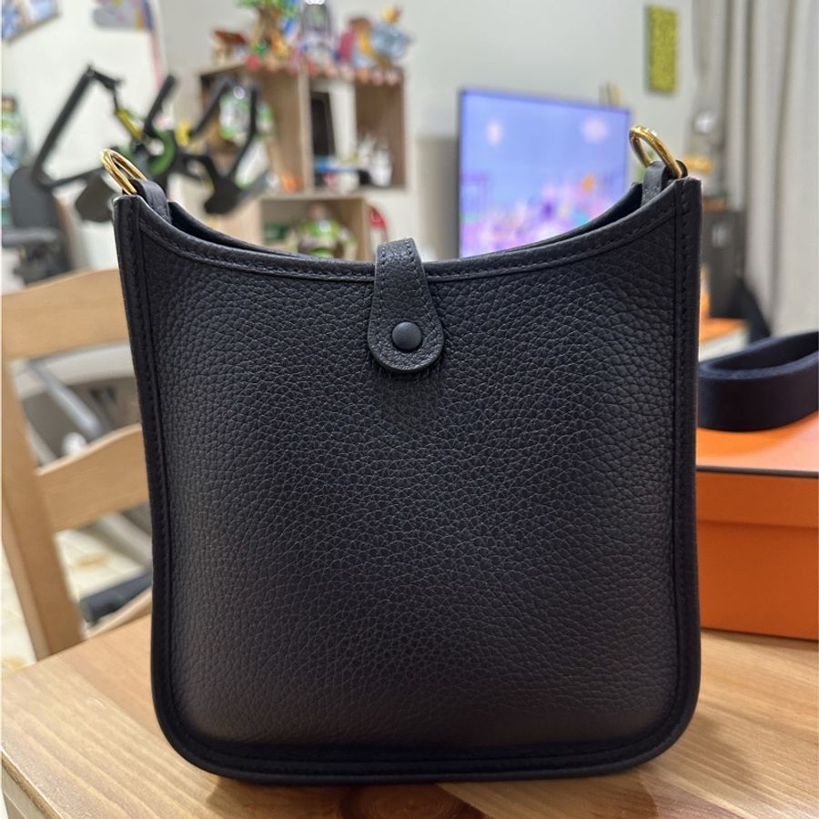 Hermes Mini Evelyn午夜藍 金扣-2