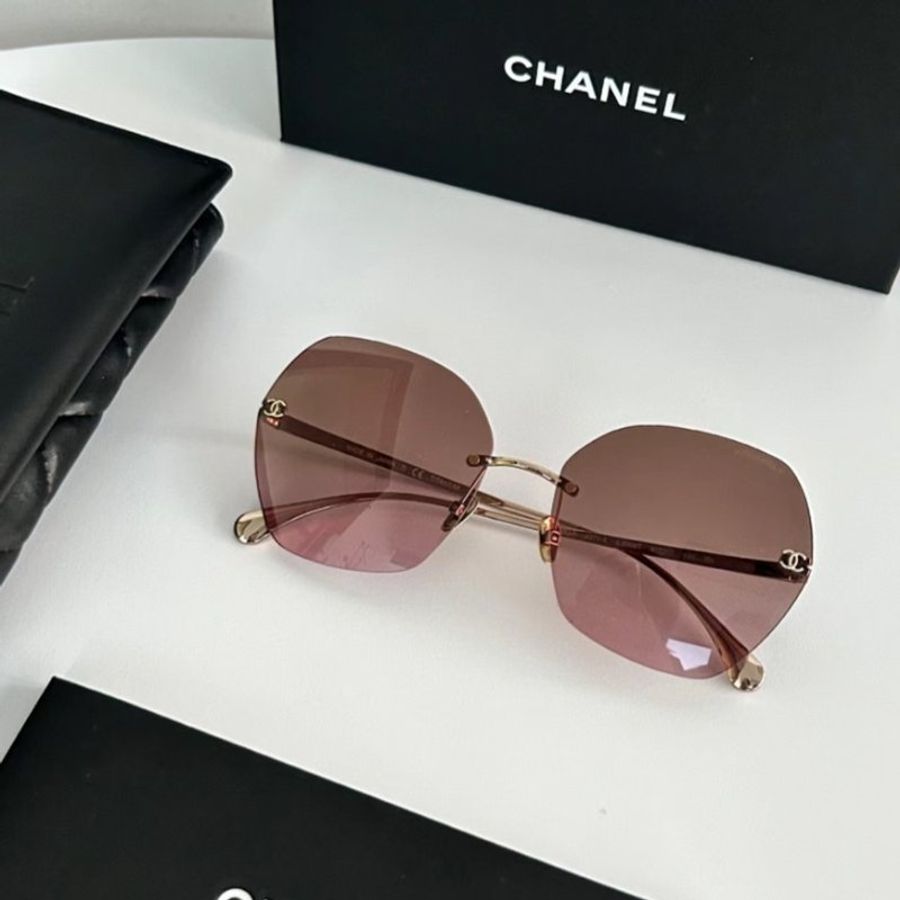【預購】麗睛眼鏡 Chanel【可刷卡分期】香奈兒 CH4271T 粉色 太陽眼鏡 香奈兒基本款 精品眼鏡 無邊太陽眼鏡-0