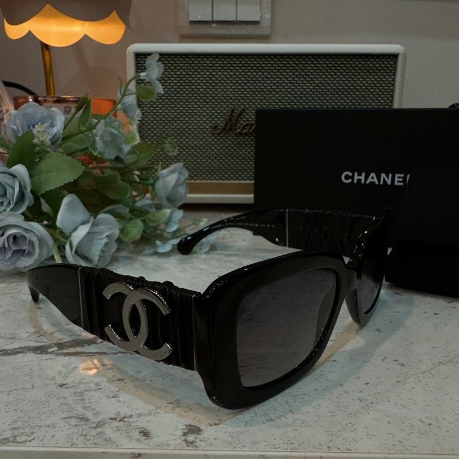 【預購】麗睛眼鏡Chanel【可刷卡分期】香奈兒 CH5473Q 黑銀色 太陽眼鏡 香奈兒新款太陽眼鏡 香奈兒熱賣款眼鏡-2