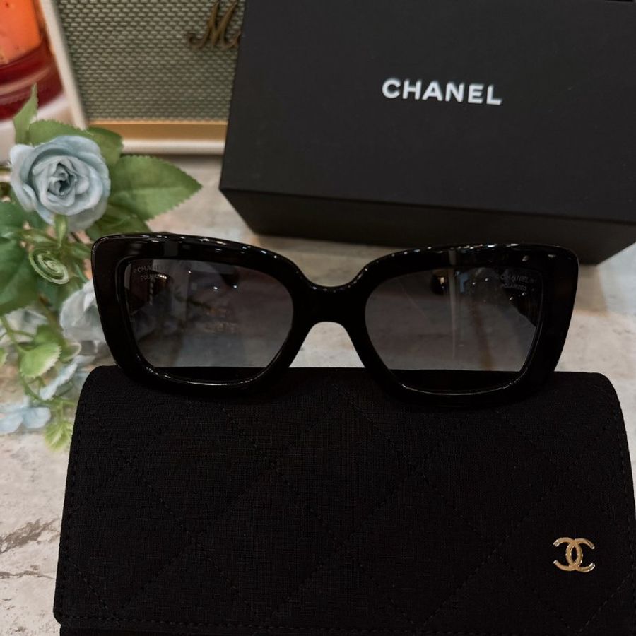 【預購】麗睛眼鏡Chanel【可刷卡分期】香奈兒 CH5473Q 黑銀色 太陽眼鏡 香奈兒新款太陽眼鏡 香奈兒熱賣款眼鏡-5