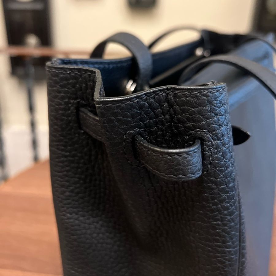 HERMES 愛馬仕Cabana 類花園包 herbag 黑銀托特包-3