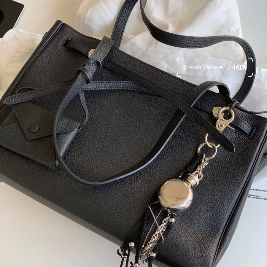 HERMES 愛馬仕Cabana 類花園包 herbag 黑銀托特包-14