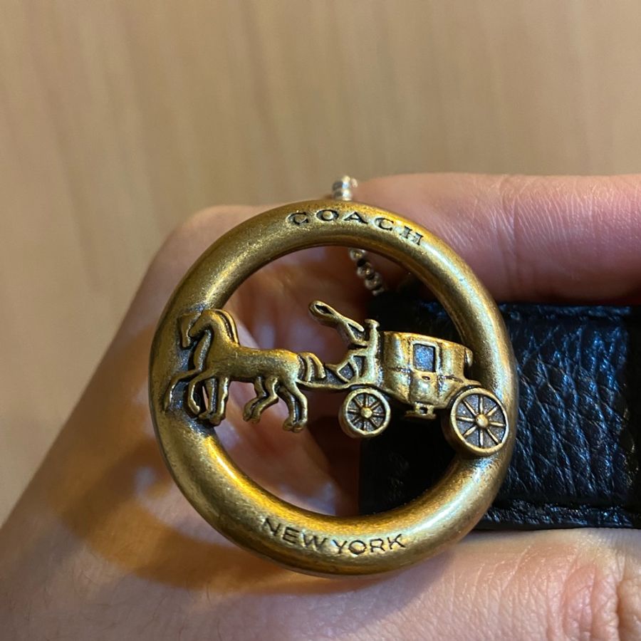 COACH🐎經典馬車女款皮帶-2