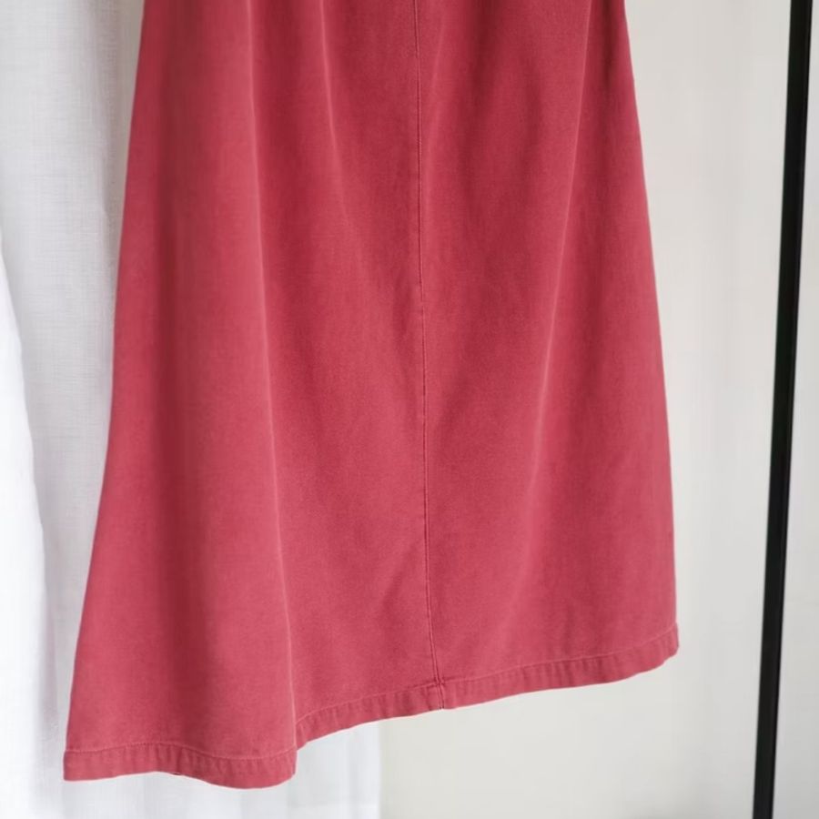湖粉薄霧青春戀愛郊遊季節 古董棉質牛仔單寧直筒A字包裙 skirt-2