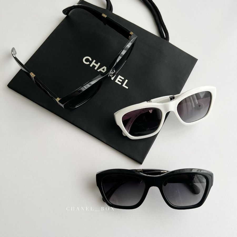 CHANEL 2023年最新限量爆款🔥黑框摺疊太陽眼鏡-1