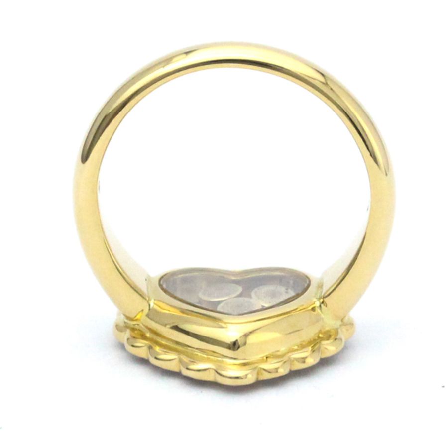 【日本直送】Chopard Happy 鑽石心形戒指 黃金 (18K) 時尚鑽石戒指 金色-5