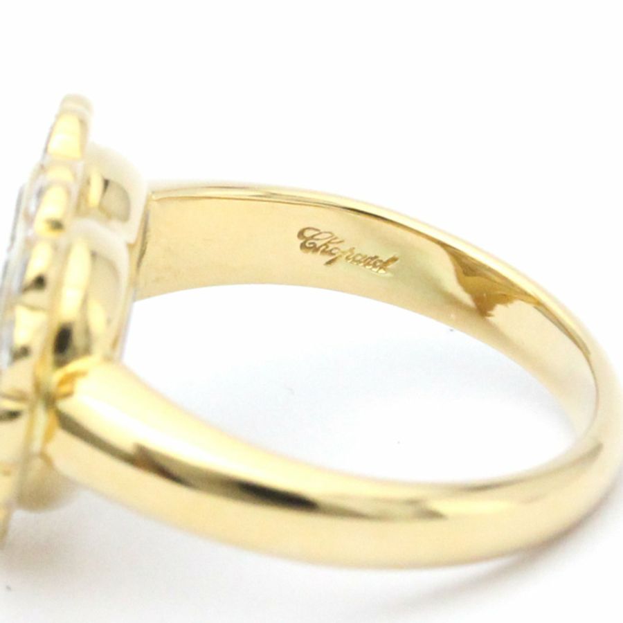【日本直送】Chopard Happy 鑽石心形戒指 黃金 (18K) 時尚鑽石戒指 金色-8