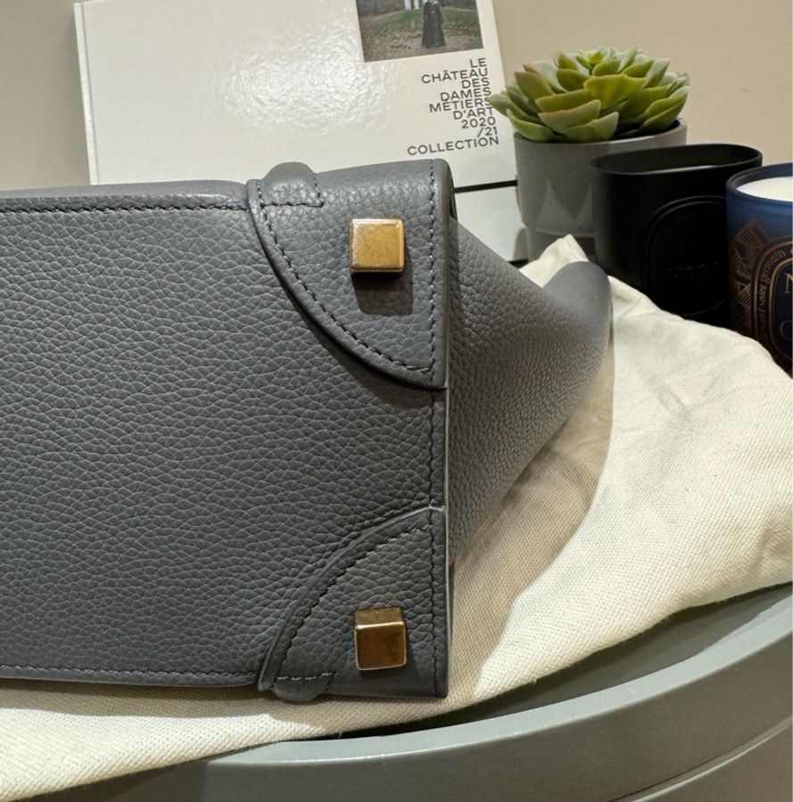 Celine Nano Luggage micro 炭灰色囧臉包 小號-5