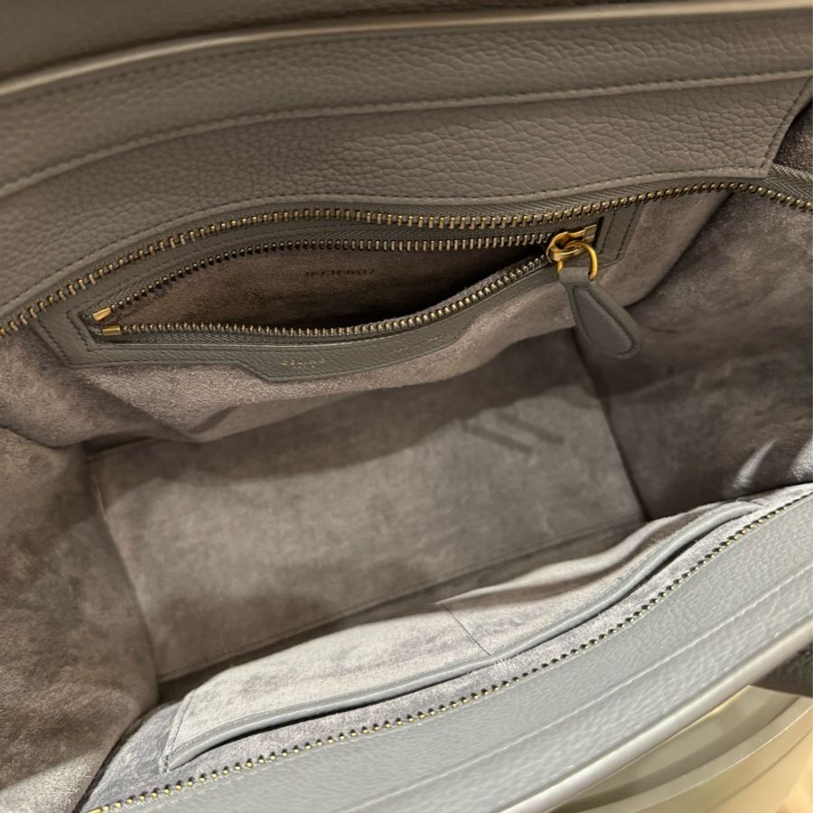 Celine Nano Luggage micro 炭灰色囧臉包 小號-6
