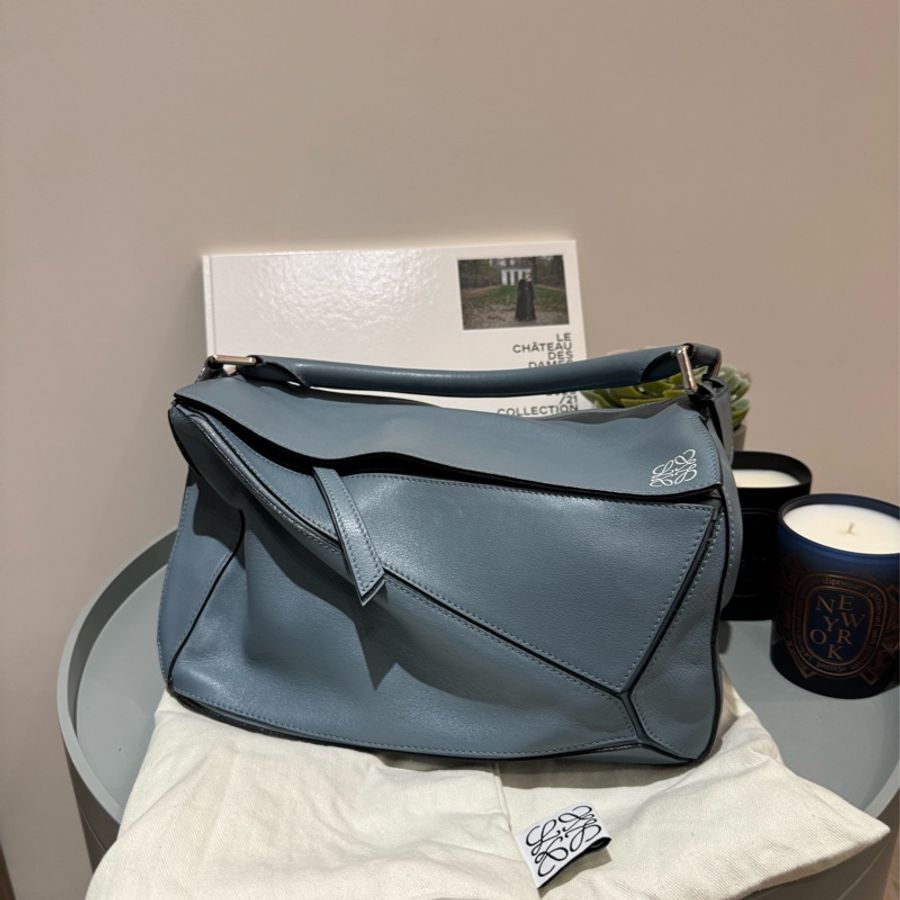 Loewe puzzle bag small 霧霾藍-0