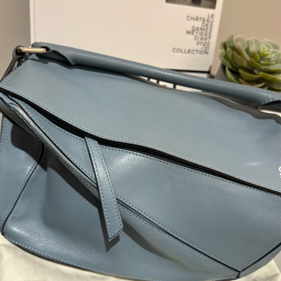 Loewe puzzle bag small 霧霾藍-1