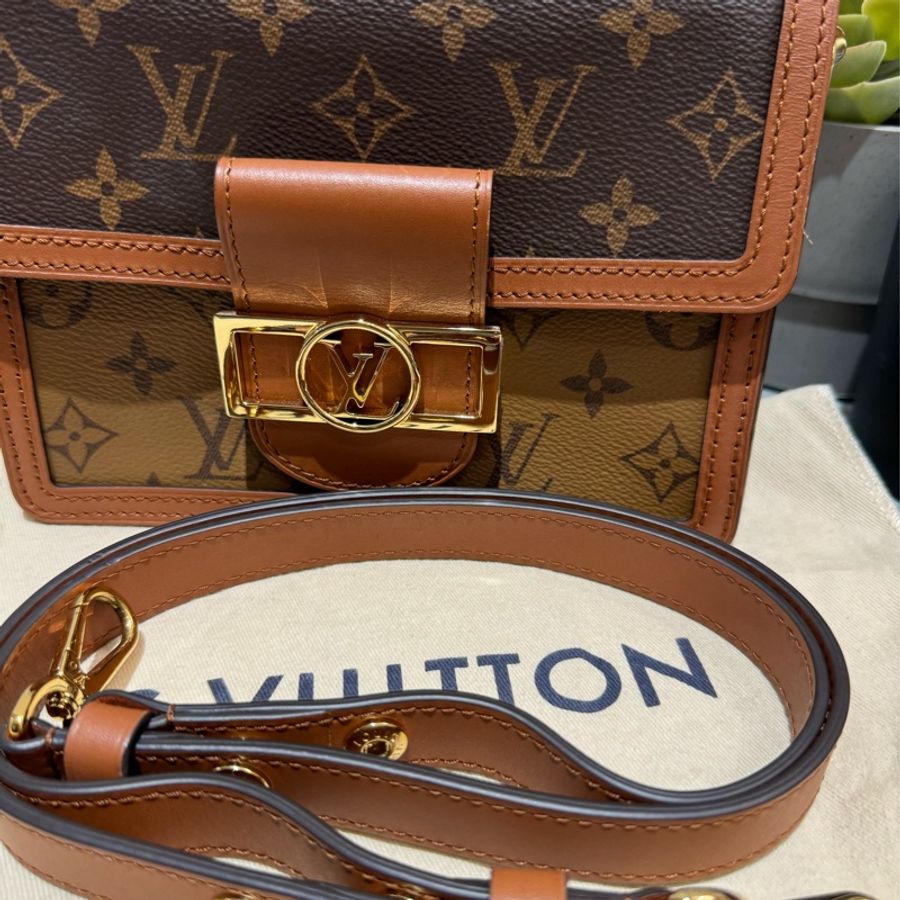 LV mini Dauphine 老花帆布-1