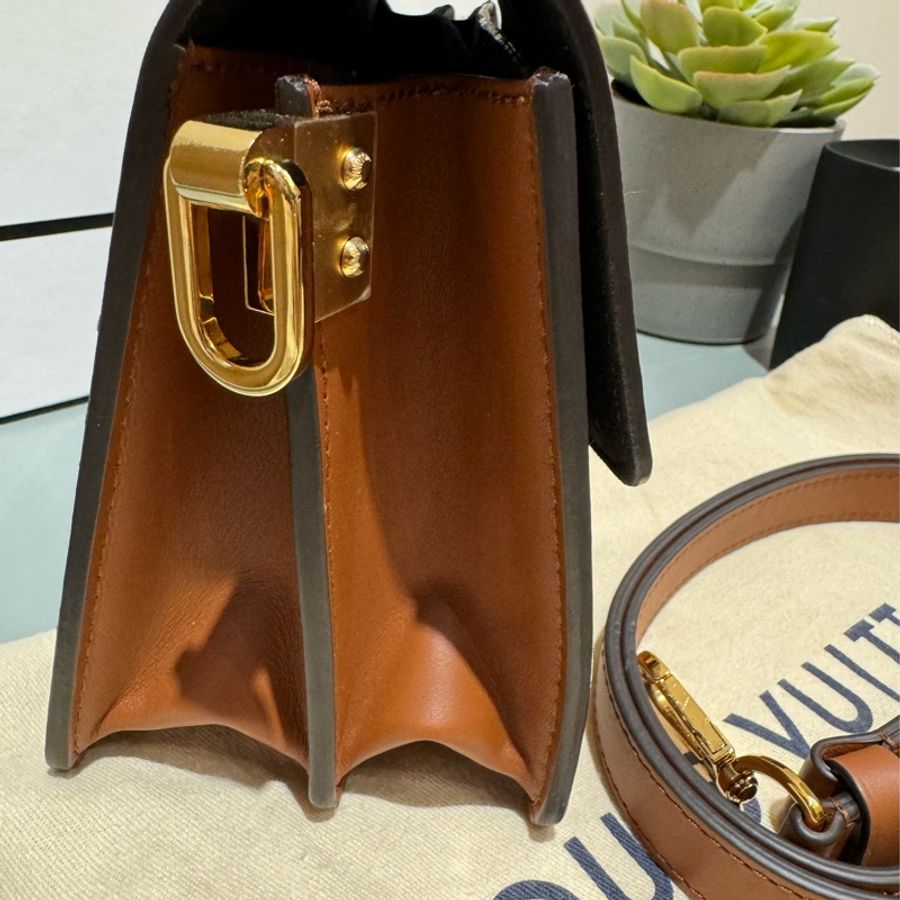 LV mini Dauphine 老花帆布-4