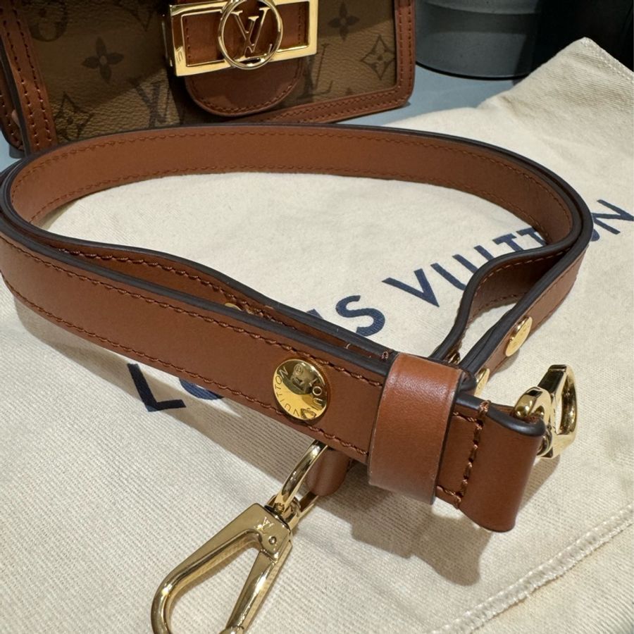 LV mini Dauphine 老花帆布-7