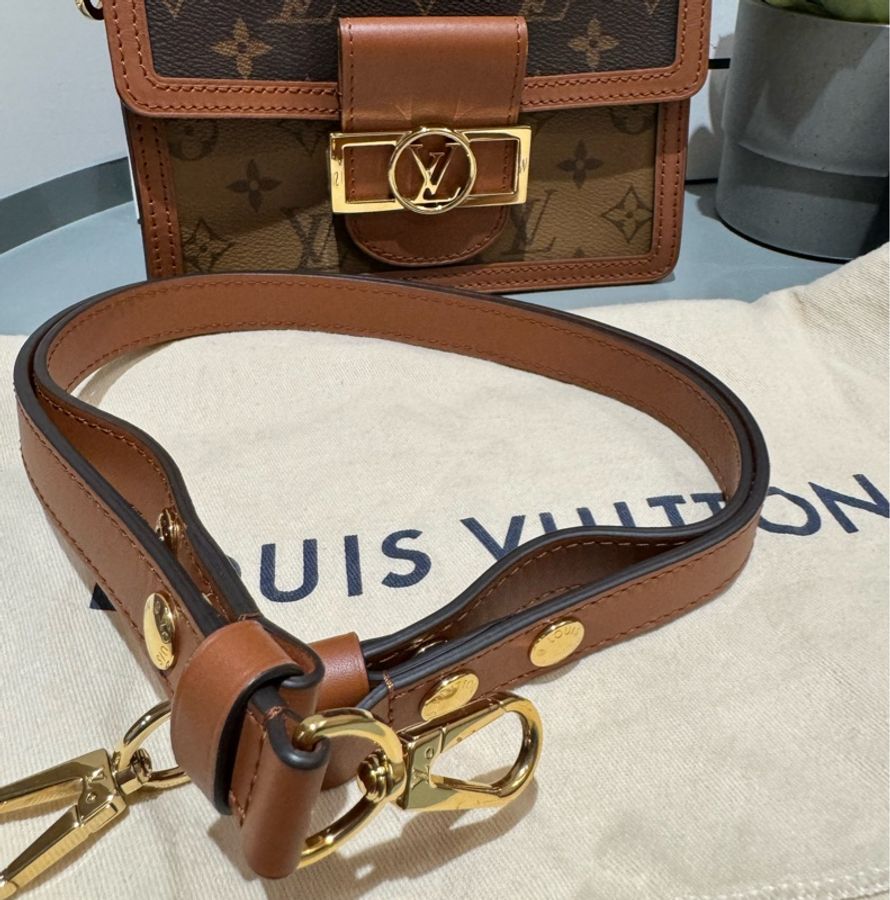 LV mini Dauphine 老花帆布-8