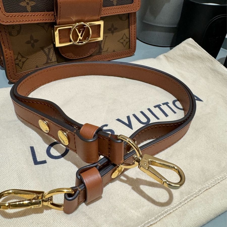 LV mini Dauphine 老花帆布-9