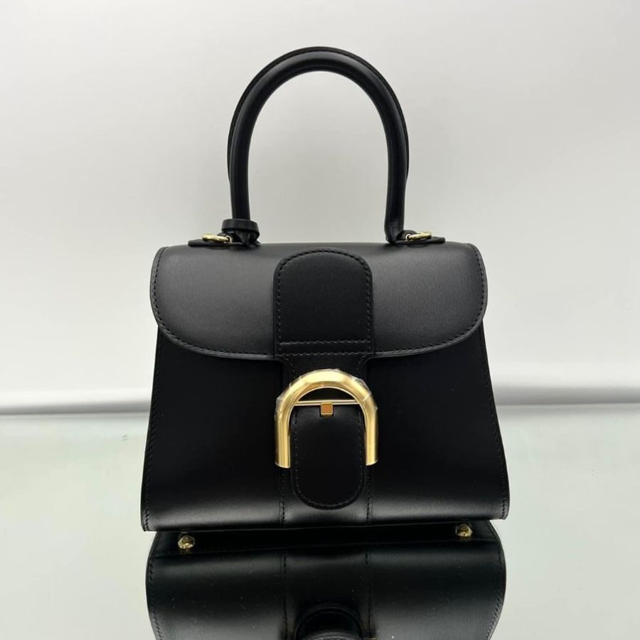 "限時降價 夏季折扣"-Delvaux Box 小牛皮 迷你 Brillant包 黑色《2024季度★全新商品 》-6
